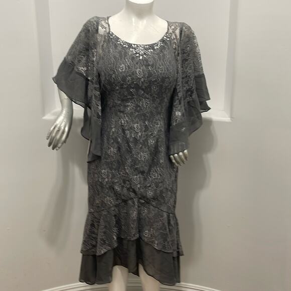 JJ’S House Plus Size Popover Tiered Formal Special Occasion Dress Size 16 NWT - Picture 13 of 13